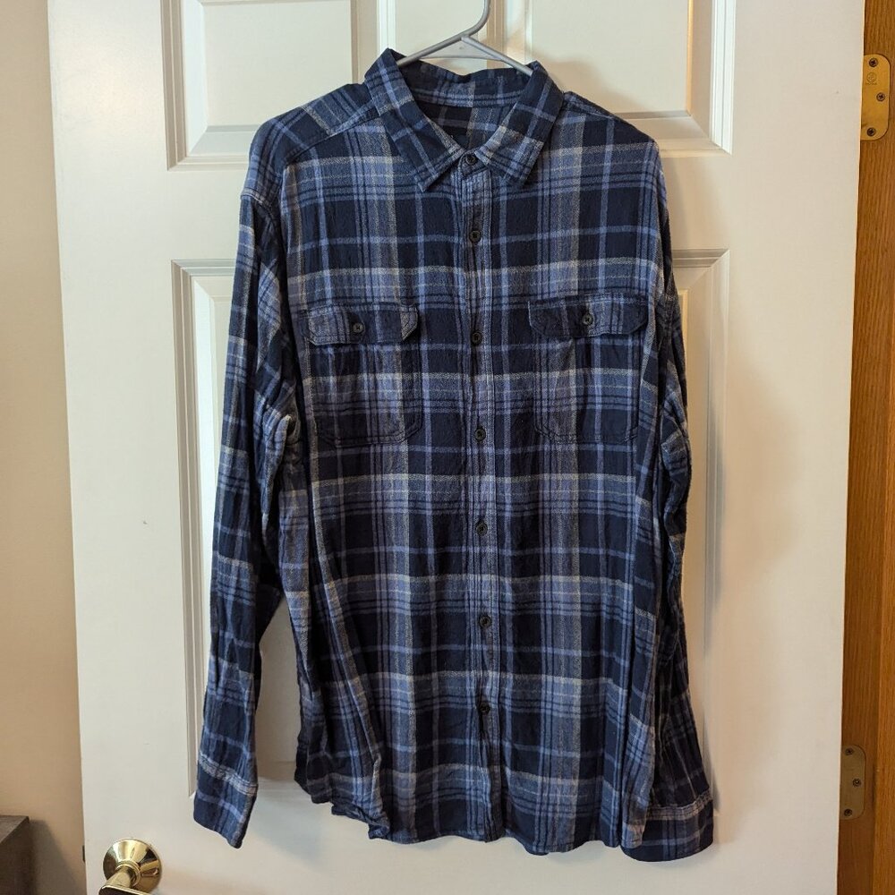 Men's Flannel Blue and Gray